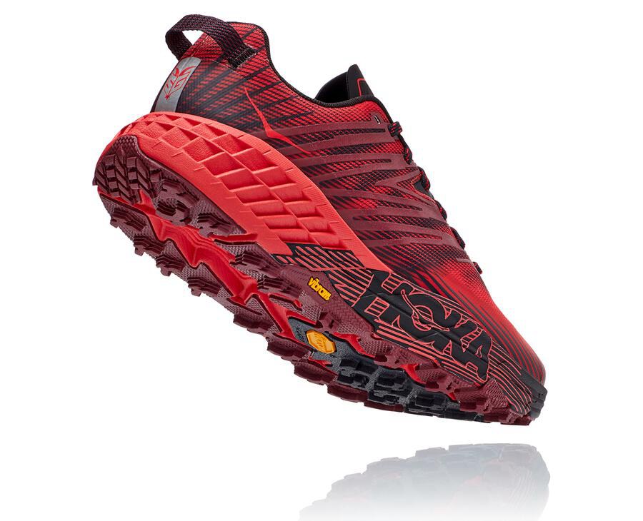 Tenis Trail Hoka One One Masculino Vermelhas - Speedgoat 4 - 016-FHQWNM